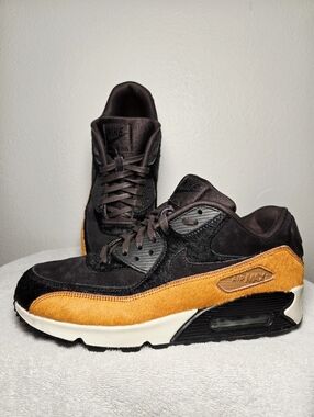 Nike Air Max 90 Premium Pony Fur Hair Suede Tar Black - 898512-005 - Women’s 9.5